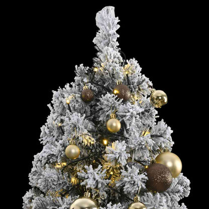 Artificial Hinged Christmas Tree 300 LEDs & Ball Set 70.9"