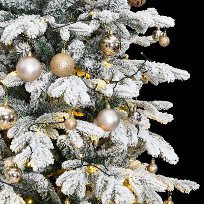 Artificial Hinged Christmas Tree Green and white PVC, PE, iron