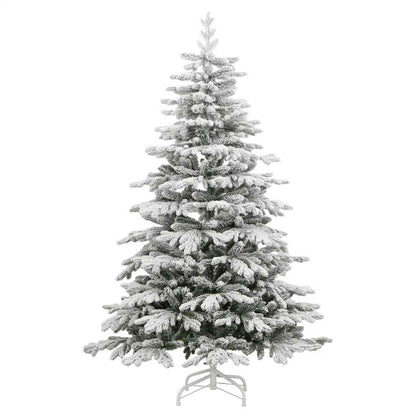 Artificial Hinged Christmas Tree Green and white PVC Extra tall