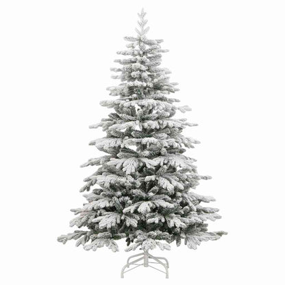 Artificial Hinged Christmas Tree Green and White PVC, PE, Iron