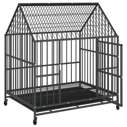 Dog Cage Black Galvanized steel Large Dog Cage Rectangular