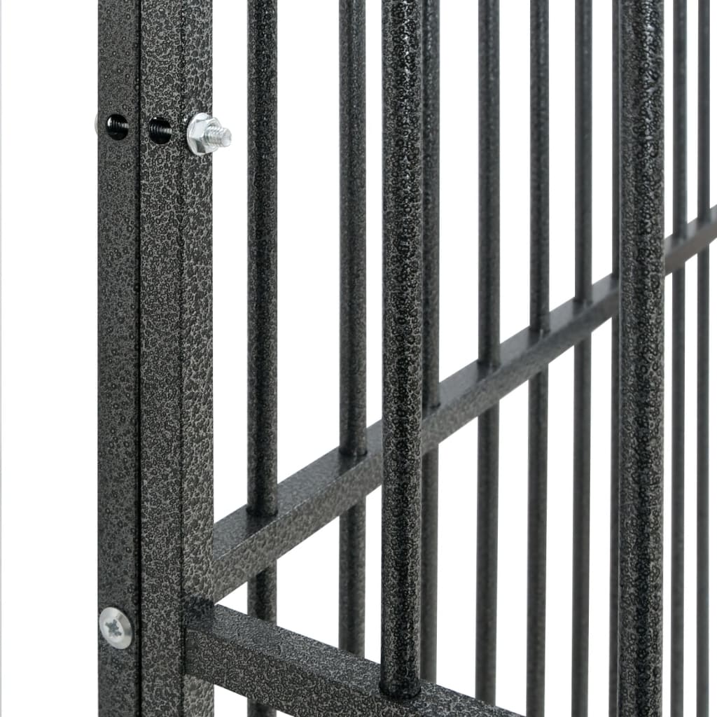 Dog Cage Black Galvanized steel Large Dog Cage Rectangular