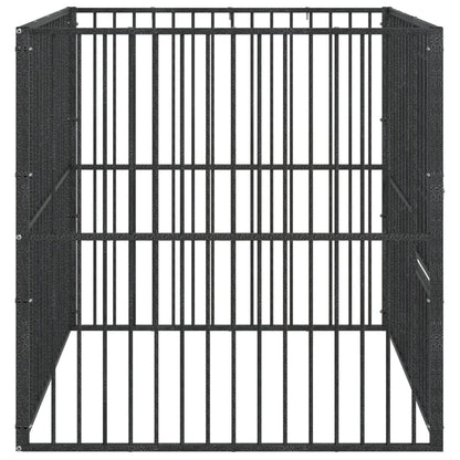 Dog Playpen Black Galvanized Steel 39.4 in Durable Dog Playpen