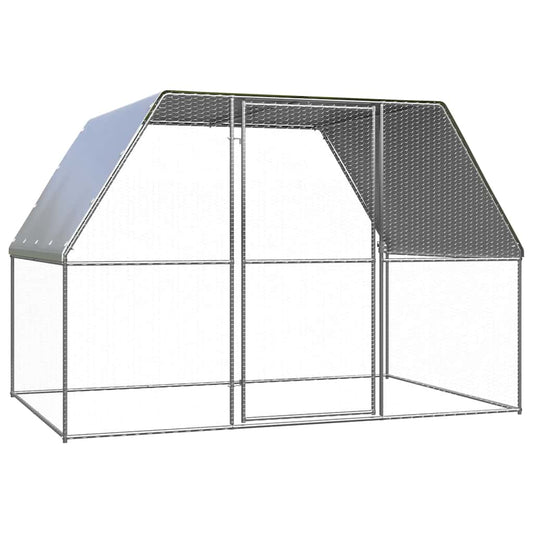 Chicken Cage Silver and grey Galvanized steel, Polyethylene Large