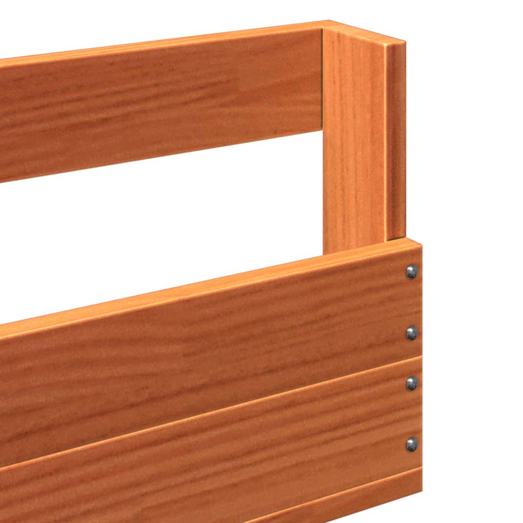 Wall-mounted Shoe Rack Set of 2 Wax brown Solid pine wood