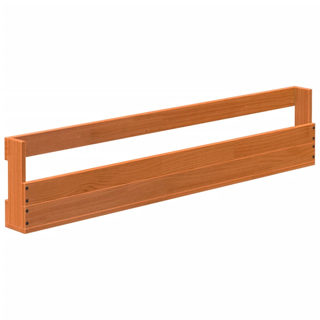 Wall-mounted Shoe Rack Set of 2 Wax Brown Solid pine wood Medium