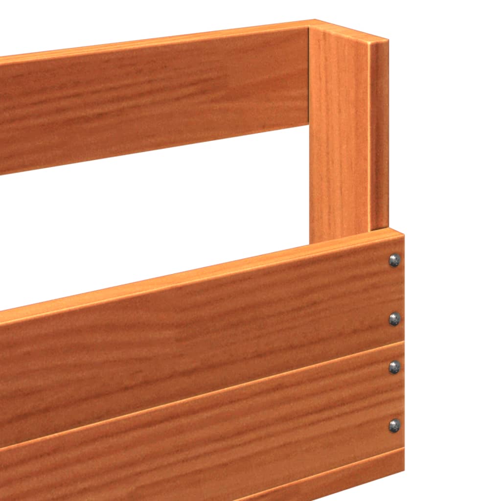 Wall-mounted Shoe Rack Set of 2 Wax Brown Solid pine wood Medium