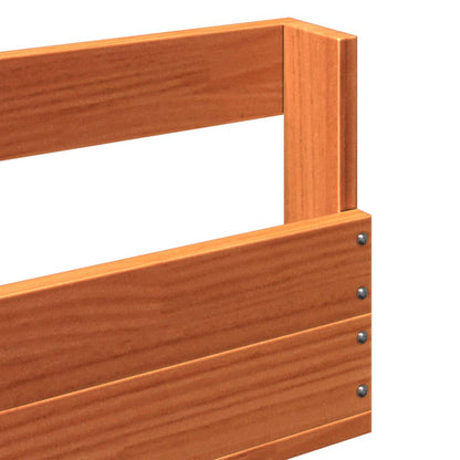 Wall-mounted Shoe Rack Set of 2 Wax Brown Solid pine wood Medium