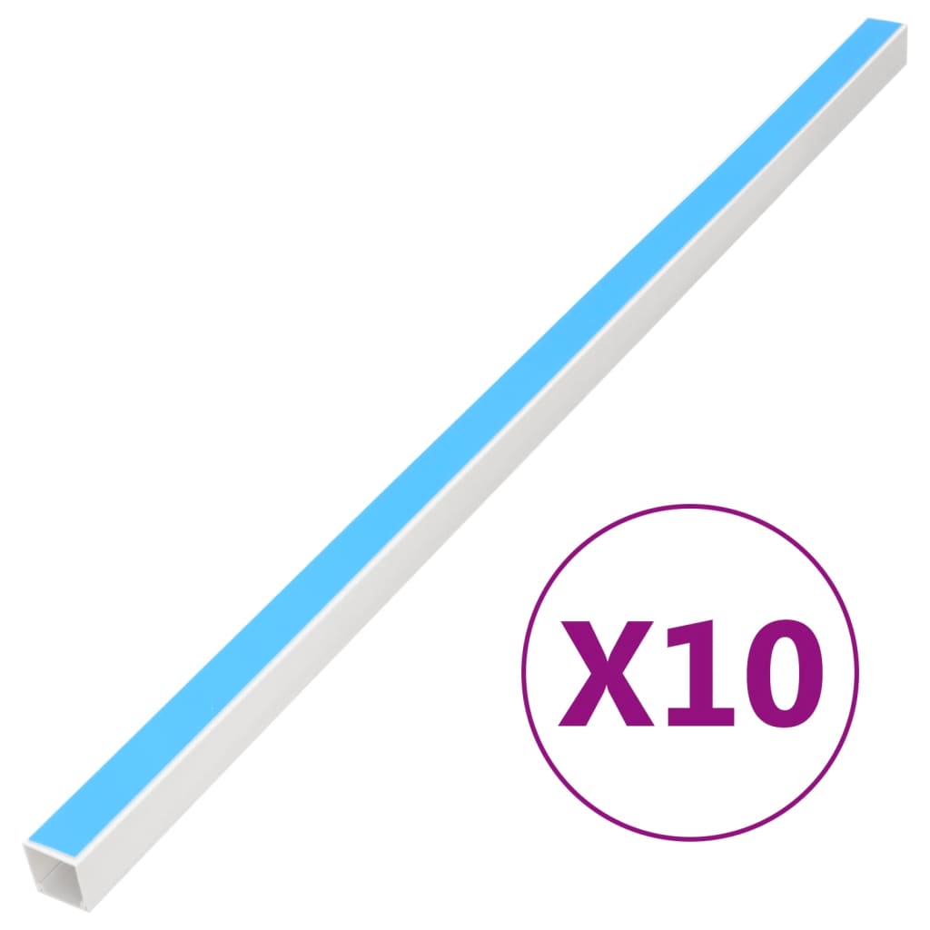 Cable Trunking Self-Adhesive 0.98"x0.98" 32.8' PVC