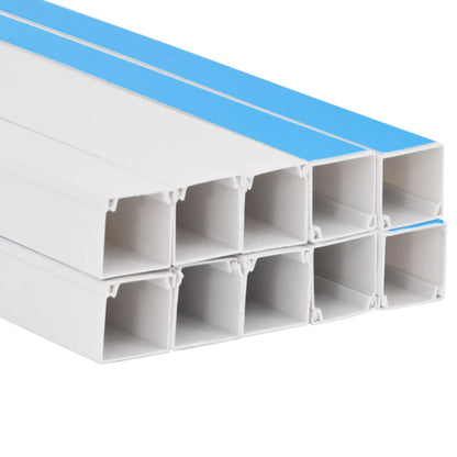Cable Trunking Self-Adhesive 0.98"x0.98" 32.8' PVC