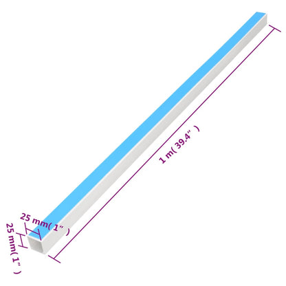Cable Trunking Self-Adhesive 0.98"x0.98" 32.8' PVC