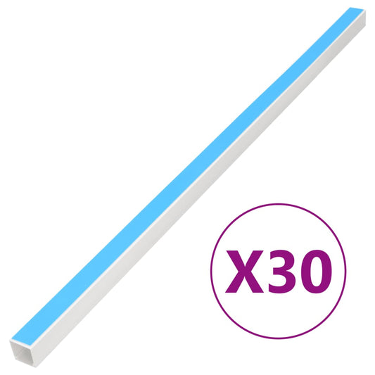 Cable Trunking Self-Adhesive 0.98"x0.98" 98.4' PVC
