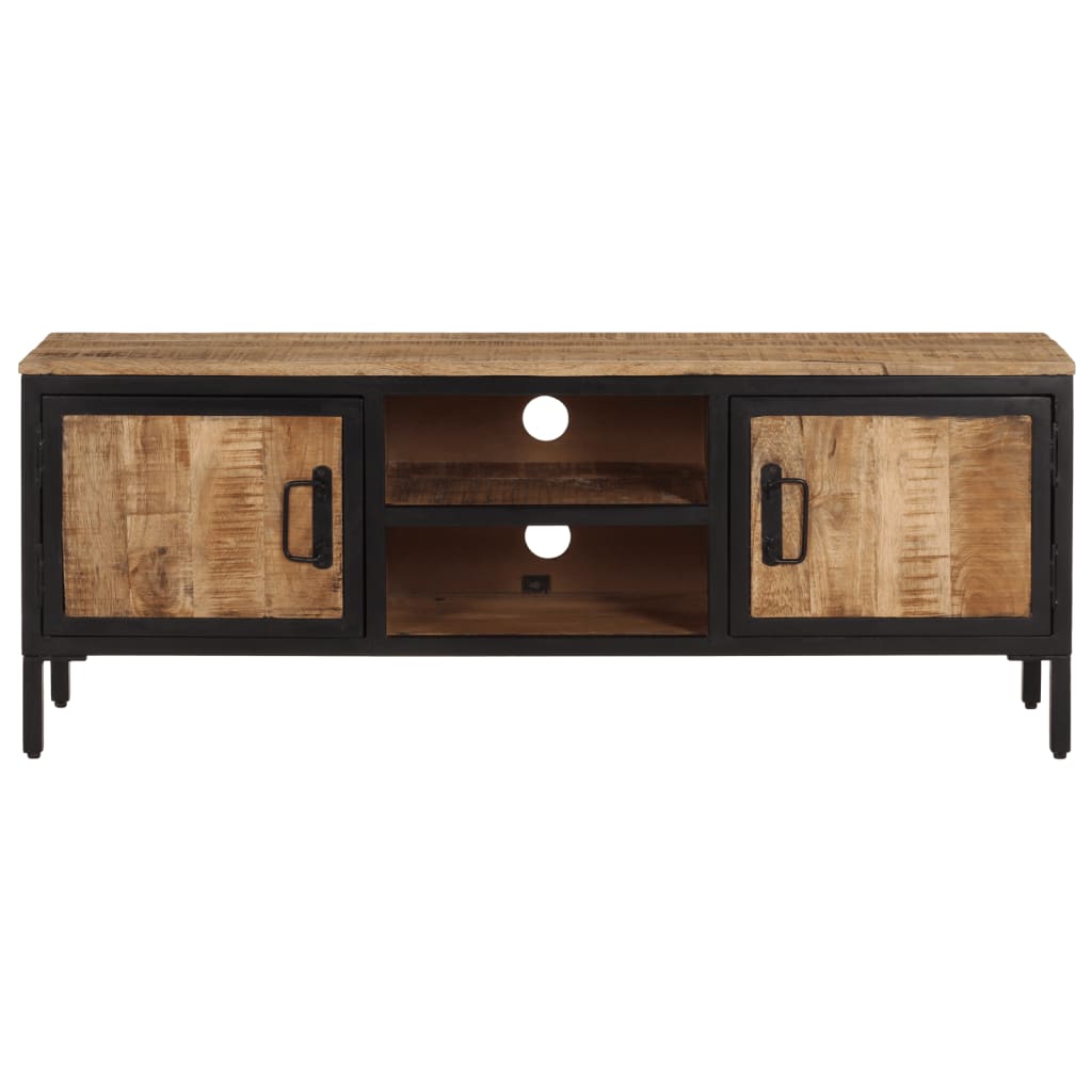 TV Cabinet Rough Mango Wood Solid Rough Mango Wood