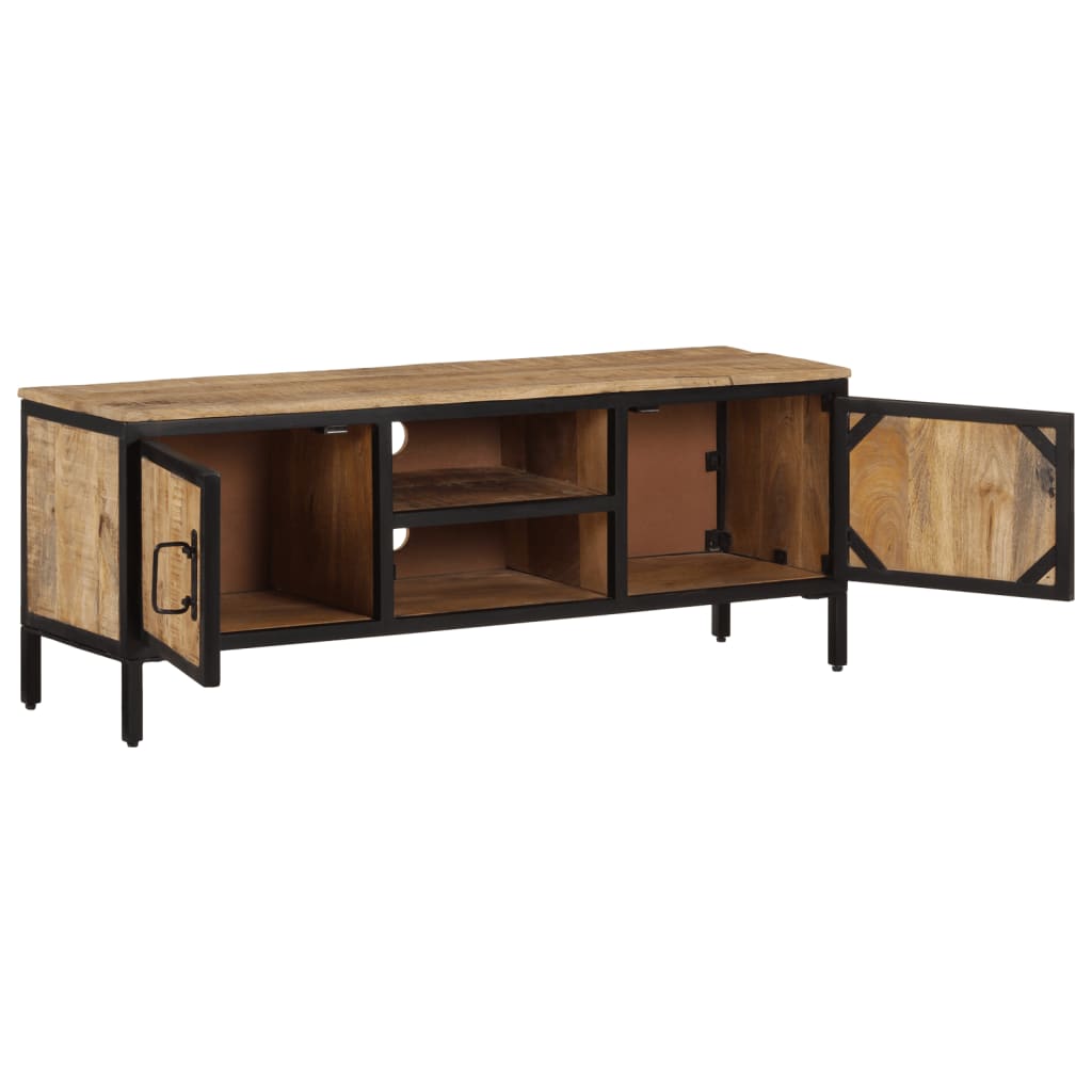 TV Cabinet Rough Mango Wood Solid Rough Mango Wood