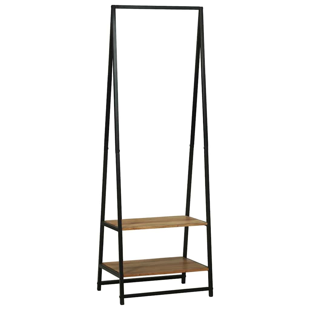 Clothes Rack Black 60 x 45 x 180 cm Solid Acacia wood