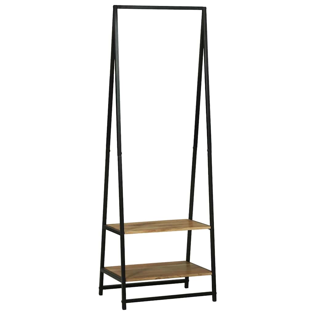 Clothes Rack Black 60 x 45 x 180 cm Solid Acacia wood