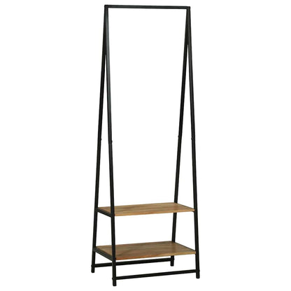 Clothes Rack Black 60 x 45 x 180 cm Solid Acacia wood