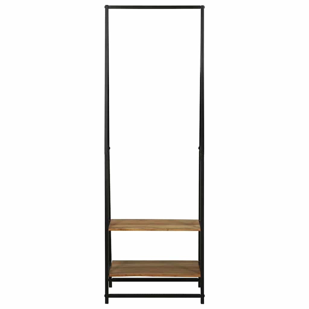 Clothes Rack Black 60 x 45 x 180 cm Solid Acacia wood