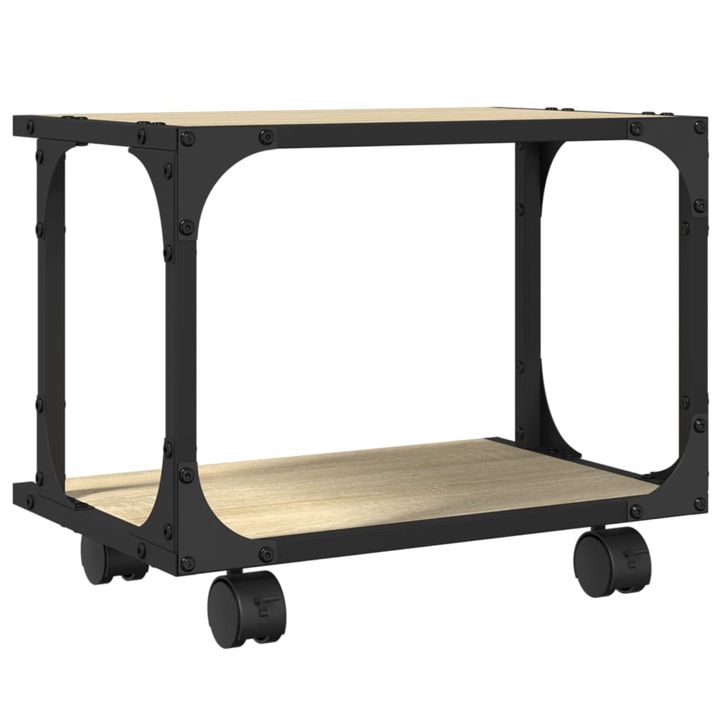 Printer Stand 2-Tier Sonoma Oak 16.1"x11"x13.2" Engineered Wood