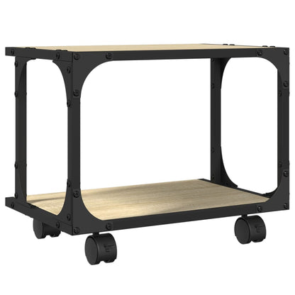 Printer Stand 2-Tier Sonoma Oak 16.1"x11"x13.2" Engineered Wood