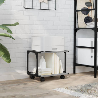 Printer Stand 2-Tier Gray Sonoma 16.1"x11"x13.2" Engineered Wood