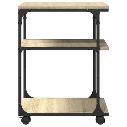 Printer Stand 3-Tier Sonoma Oak 16.9"x18.9"x25.2" Engineered Wood