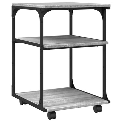 Printer Stand 3-Tier Gray Sonoma 16.9"x18.9"x25.2" Engineered Wood