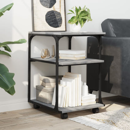 Printer Stand 3-Tier Gray Sonoma 16.9"x18.9"x25.2" Engineered Wood