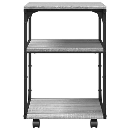 Printer Stand 3-Tier Gray Sonoma 16.9"x18.9"x25.2" Engineered Wood
