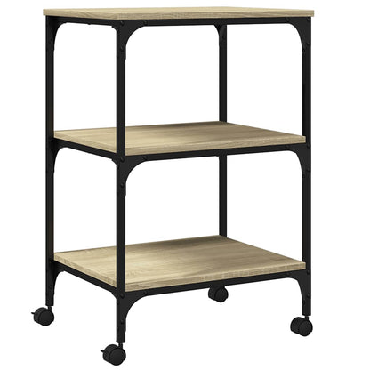 Printer Stand 3-Tier Sonoma Oak 19.7"x16.1"x29.5" Engineered Wood