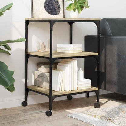 Printer Stand 3-Tier Sonoma Oak 19.7"x16.1"x29.5" Engineered Wood