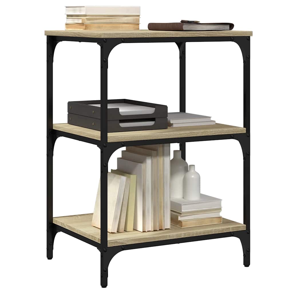 Printer Stand 3-Tier Sonoma Oak 19.7"x16.1"x29.5" Engineered Wood