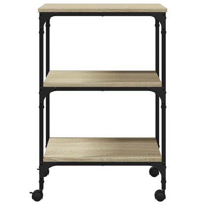 Printer Stand 3-Tier Sonoma Oak 19.7"x16.1"x29.5" Engineered Wood