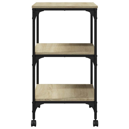 Printer Stand 3-Tier Sonoma Oak 19.7"x16.1"x29.5" Engineered Wood