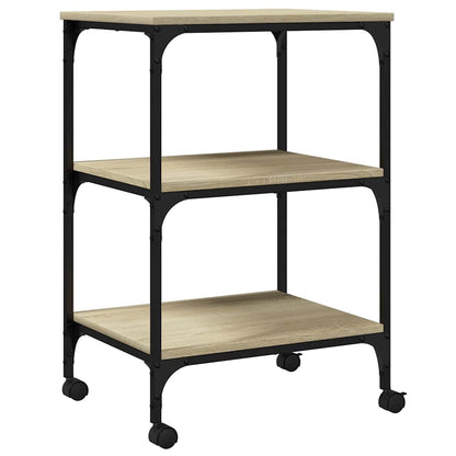 Printer Stand 3-Tier Sonoma Oak 19.7"x16.1"x29.5" Engineered Wood