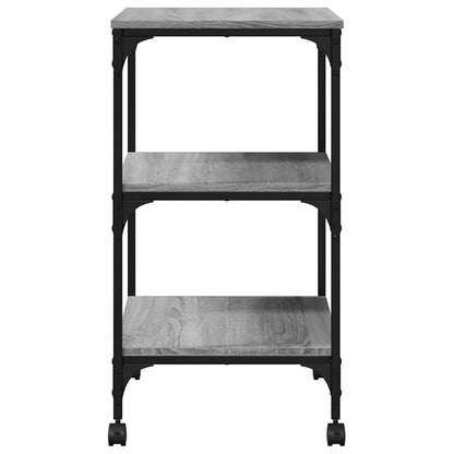 Printer Stand 3-Tier Gray Sonoma 19.7"x16.1"x29.5" Engineered Wood