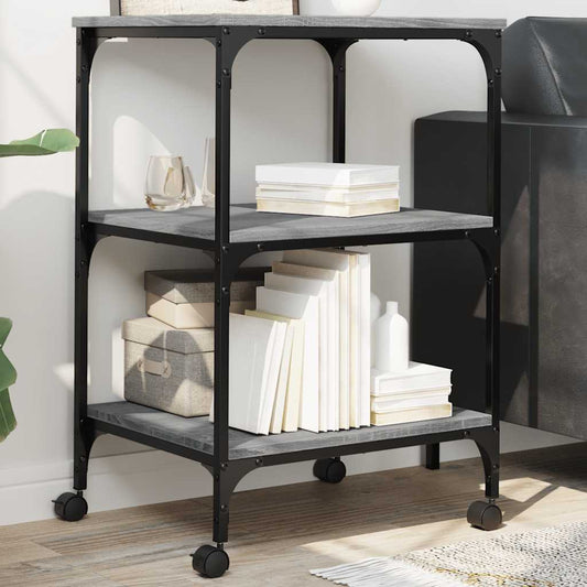 Printer Stand 3-Tier Gray Sonoma 19.7"x16.1"x29.5" Engineered Wood