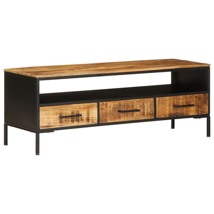 TV Stand 43.3"x13.8"x15.7" Solid Rough Wood Mango