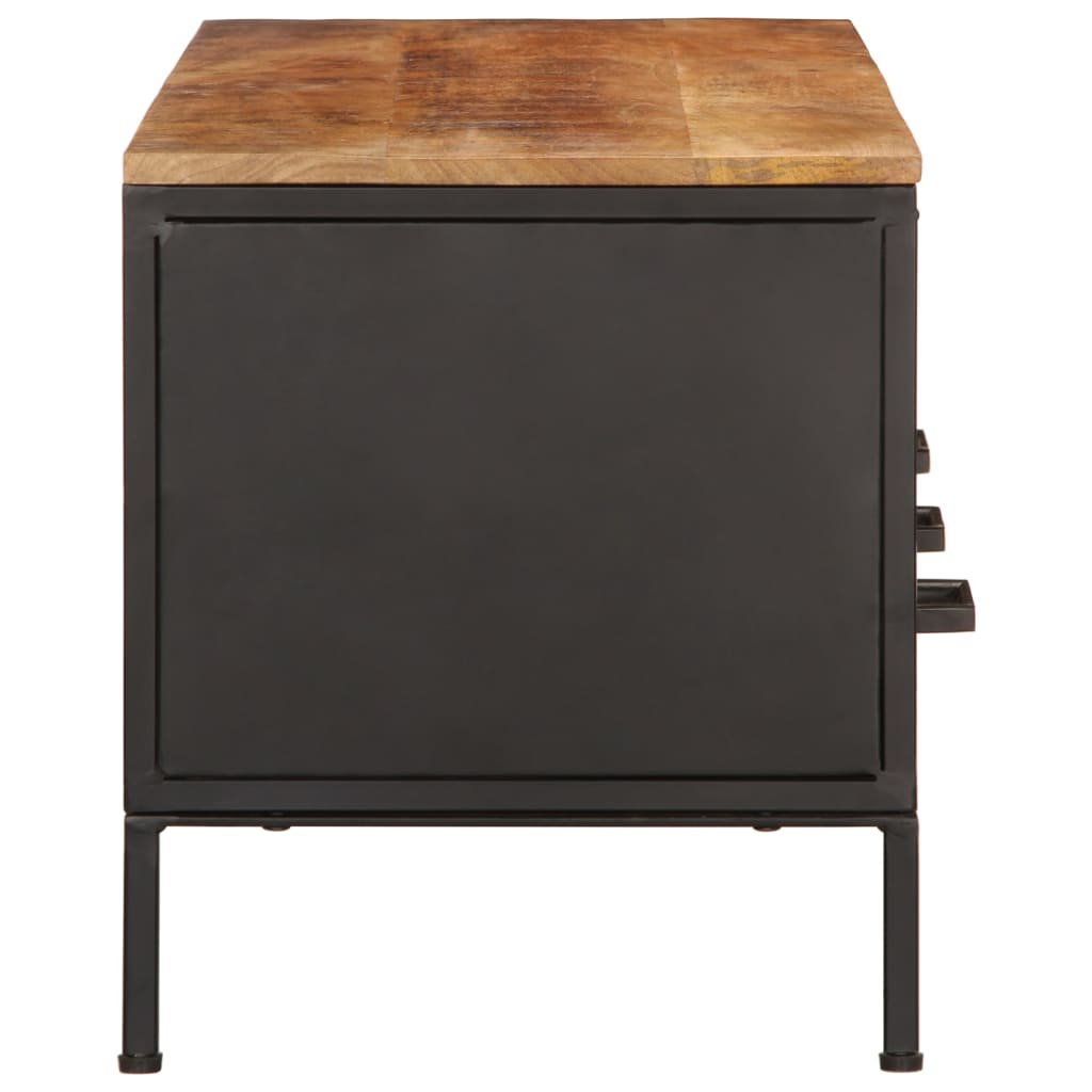 TV Stand 43.3"x13.8"x15.7" Solid Rough Wood Mango