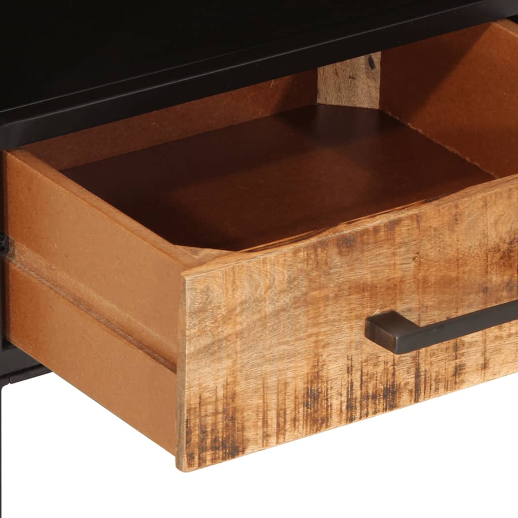 TV Stand 43.3"x13.8"x15.7" Solid Rough Wood Mango