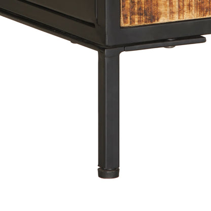 TV Stand 43.3"x13.8"x15.7" Solid Rough Wood Mango