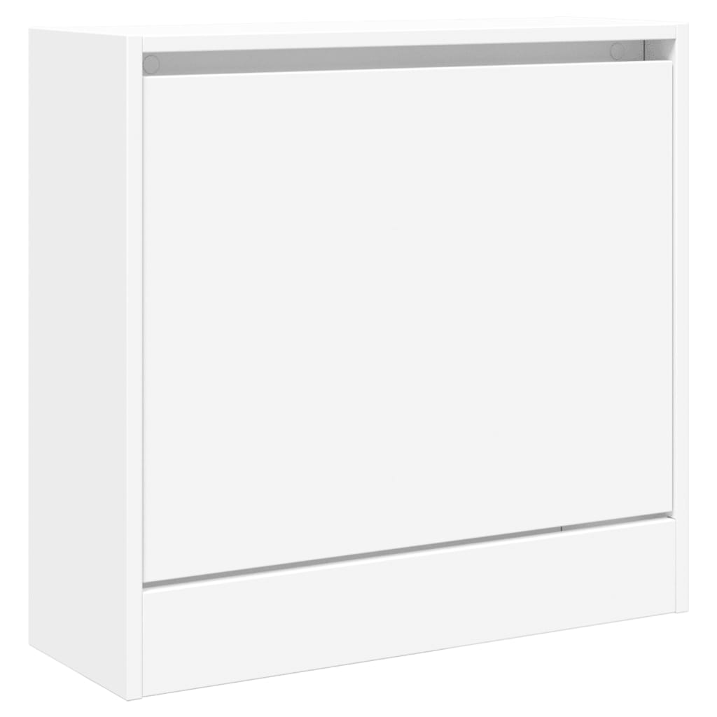 Shoe Cabinet White 23.6"x8.3"x22.4" Engineered Wood