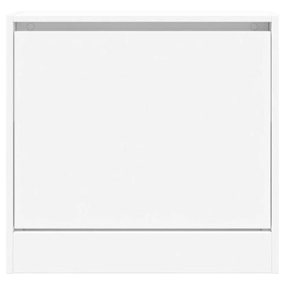 Shoe Cabinet White 23.6"x8.3"x22.4" Engineered Wood