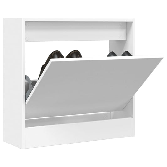 Shoe Cabinet White 23.6"x8.3"x22.4" Engineered Wood