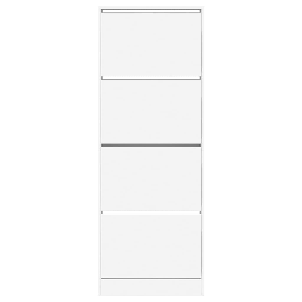 Shoe Cabinet White 23.6"x8.3"x64.4" Engineered Wood