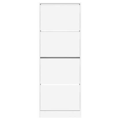 Shoe Cabinet White 23.6"x8.3"x64.4" Engineered Wood