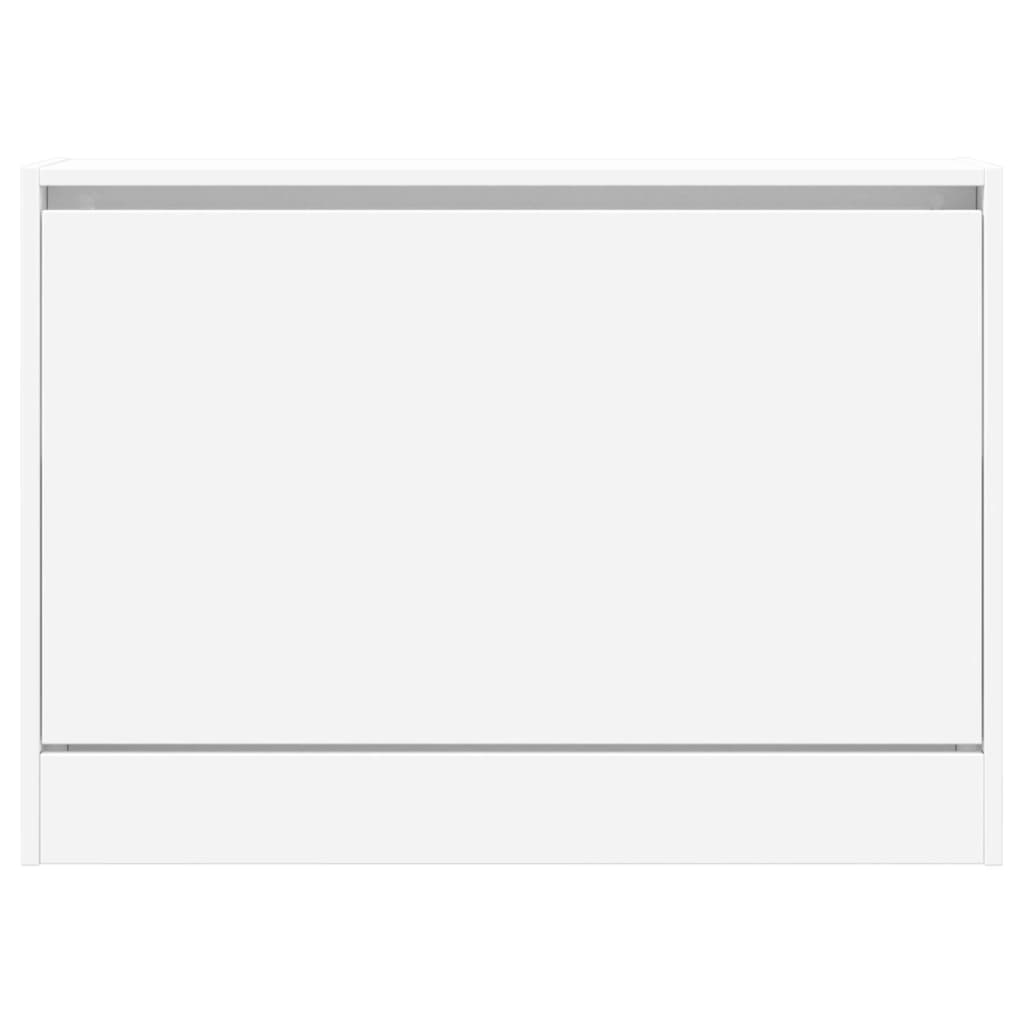 Shoe Cabinet White 31.5"x8.3"x22.4" Engineered Wood