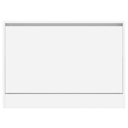 Shoe Cabinet White 31.5"x8.3"x22.4" Engineered Wood