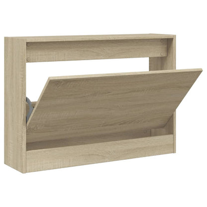 Shoe Cabinet Sonoma Oak 31.5"x8.3"x22.4" Engineered Wood