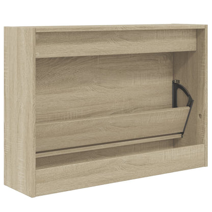 Shoe Cabinet Sonoma Oak 31.5"x8.3"x22.4" Engineered Wood